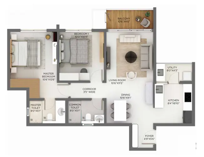 Sarjapur Floor Plan