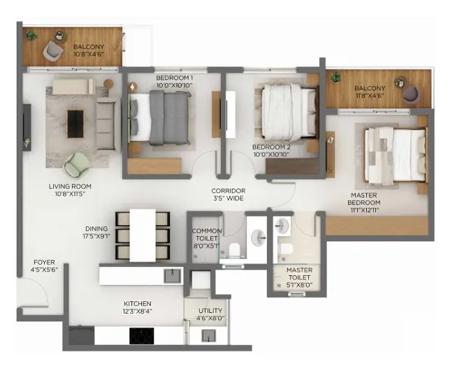 Sarjapur Floor Plan